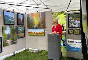 Artist Robie Benve at a arts festival