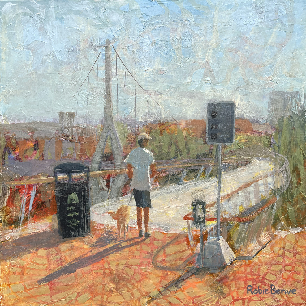 mixed media painting by Robie Benve