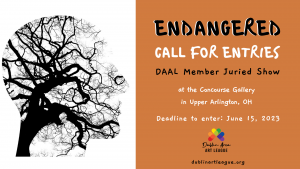 Last day to Submit to "Endangered" Juried Show